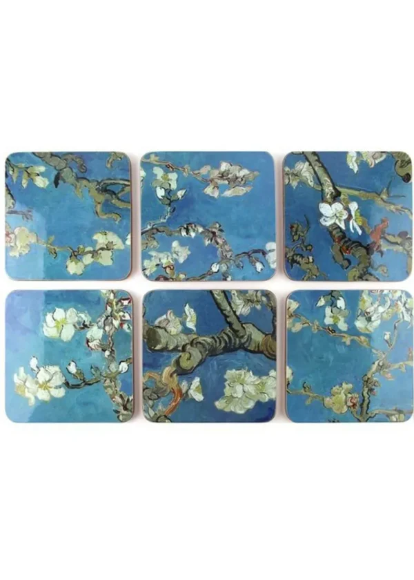 Succubus Art Almond Blossom van Gogh Set of 6 Coasters