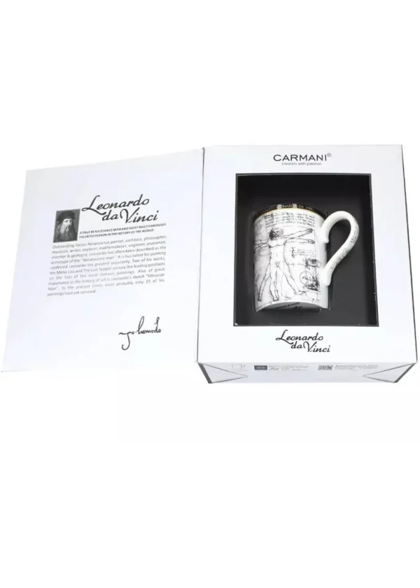 Succubus Art da Vinci Witruvian Man Mug Beige