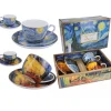 Succubus Art van Gogh Starry Night Set of 2 Cups And Saucers
