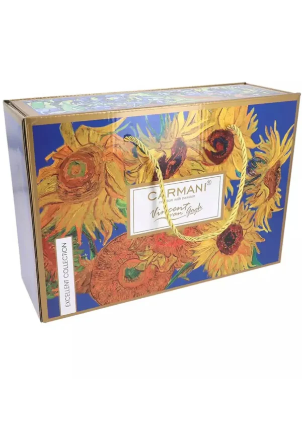Succubus Art van Gogh Sunflowers and Irises Set of 2 Cups And Saucers