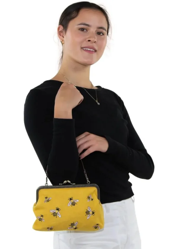 Succubus Bags Bees Kisslock Handbag Yellow