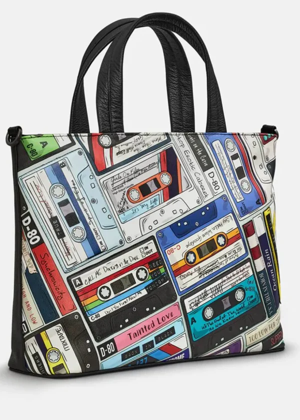 Succubus Bags Books Back to the 80s Leather Grab Bag Black
