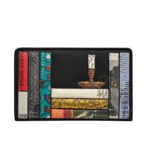 Succubus Bags Books Charles Dickens Bookworm Leather Zip Around Wallet Black
