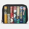 Succubus Bags Books Classic Bookworm Vegan Zip Around Wallet Black