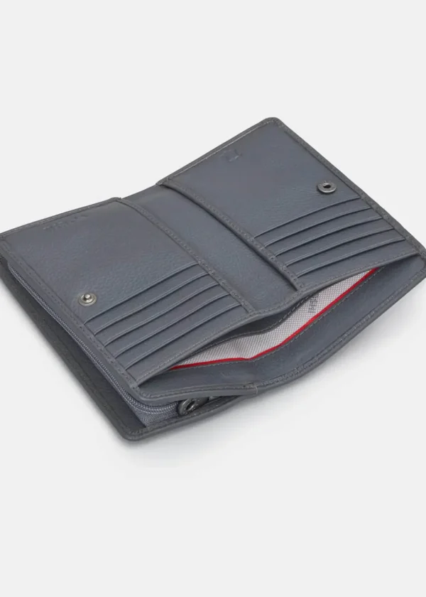 Succubus Bags Books Emily Bronte Bookworm Leather Zip Around Wallet Grey