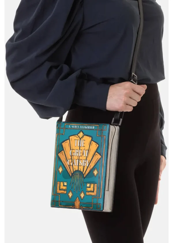 Succubus Bags Books Great Gatsby Vegan Crossbody Bag Black