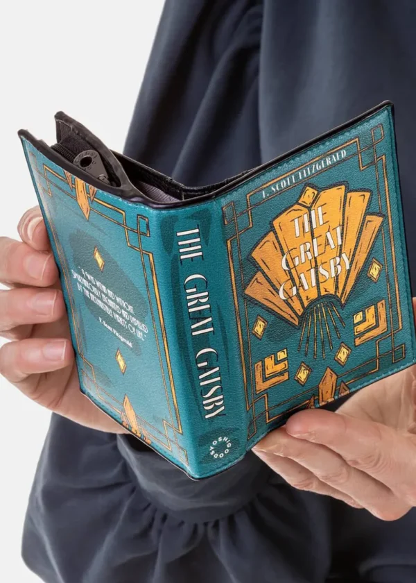 Succubus Bags Books Great Gatsby Vegan Zip Around Wallet Black