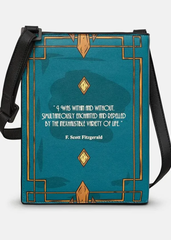 Succubus Bags Books Great Gatsby Vegan Crossbody Bag Black