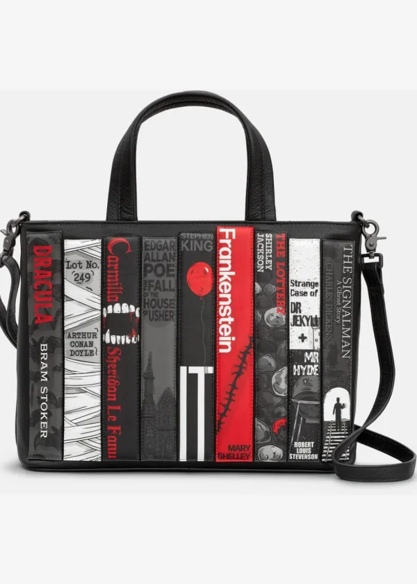 Succubus Bags Books Horror Bookworm Leather Grab Bag Black