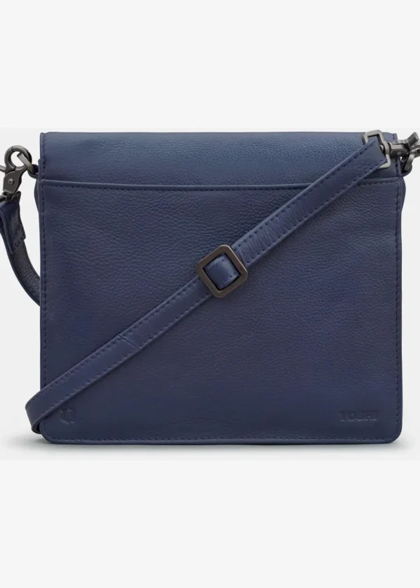 Succubus Bags Books Jane Austen Bookworm Leather Flap Shoulderbag Navy