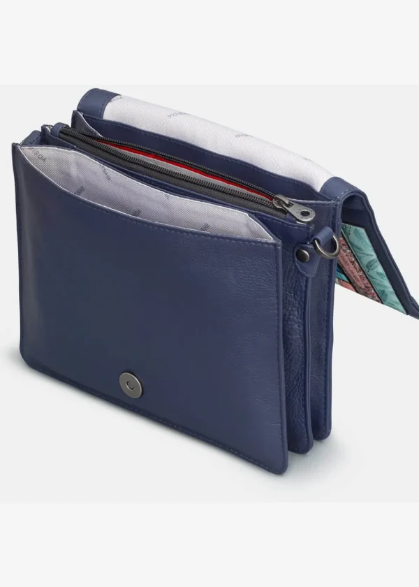 Succubus Bags Books Jane Austen Bookworm Leather Flap Shoulderbag Navy