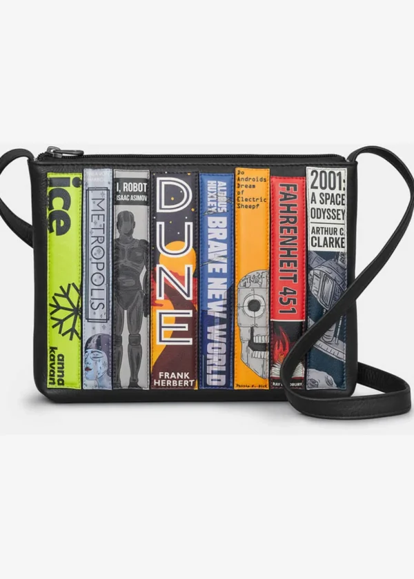 Succubus Bags Books Sci-Fi Bookworm Leather Shoulderbag Black
