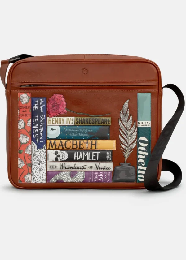 Succubus Bags Books Shakespeare Bookworm Messenger Bag Brown