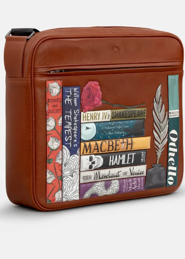 Succubus Bags Books Shakespeare Bookworm Messenger Bag Brown