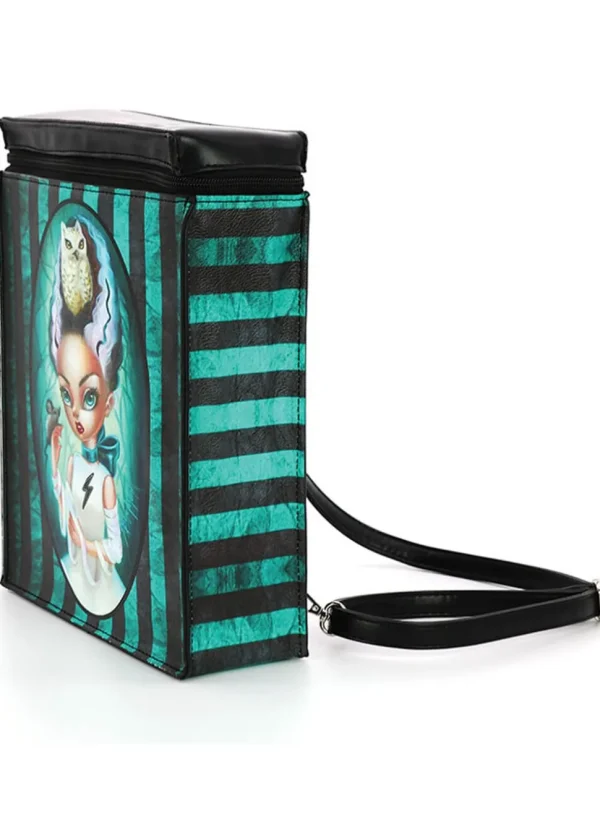 Succubus Bags Bride of Frankenstein Striped Backpack Black