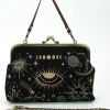 Succubus Bags Celestial Kiss Lock Handbag Black