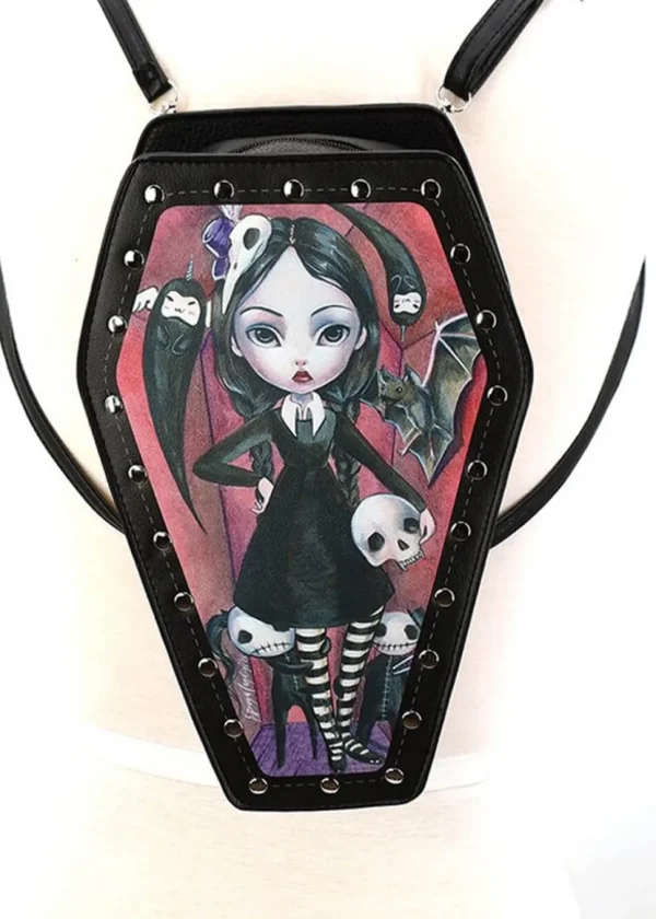 Succubus Bags Coffin Girl Shoulderbag Backpack Black