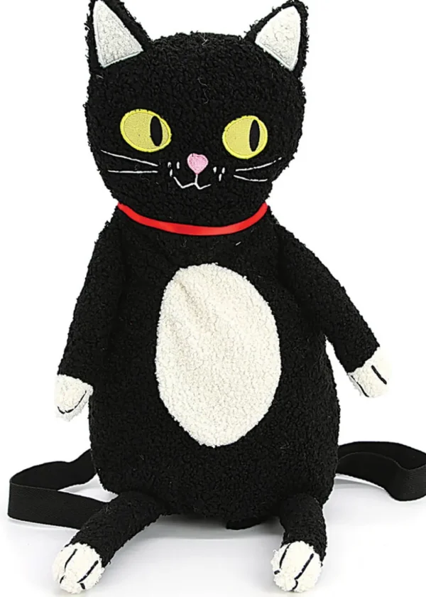 Succubus Bags Furry Black Cat Backpack Black