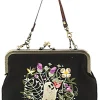 Succubus Bags Ghost in Strawberry Field Kiss Lock Bag Black