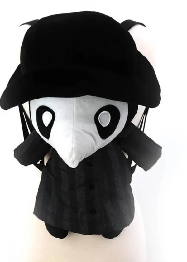 Succubus Bags Plague Doctor Plushie Backpack Black
