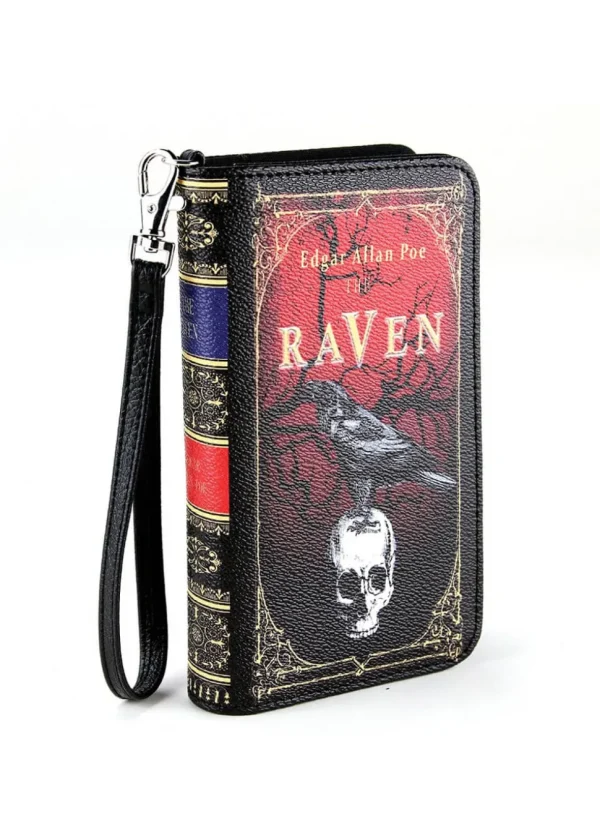 Succubus Bags The Raven Edgar Allan Poe Book Wristlet Wallet Black