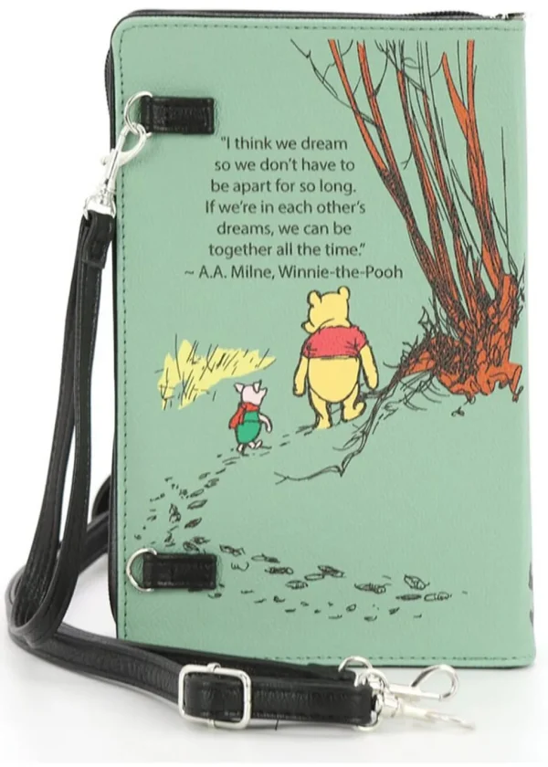 Succubus Bags Winnie the Pooh Book Wristlet Wallet Green