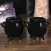 Succubus Cauldron Salt & Pepper Set Black