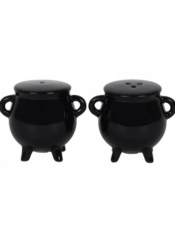 Succubus Cauldron Salt & Pepper Set Black