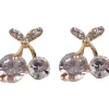 Succubus Cherry Diamonds Earrings Gold