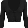Succubus Clothing Retro Short 50's Cardigan Black