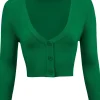 Succubus Clothing Retro Short 50's Cardigan Kelly Green