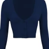 Succubus Clothing Retro Short 50's Cardigan Navy