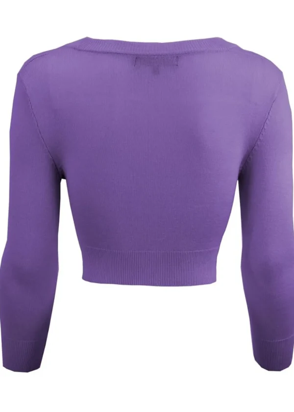 Succubus Clothing Retro Short 50's Cardigan Blueberry Purple