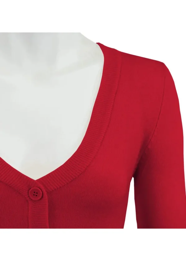 Succubus Clothing Retro Short 50's Cardigan Red
