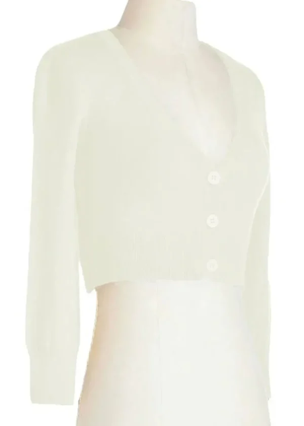 Succubus Clothing Retro Short 50's Cardigan Ivory
