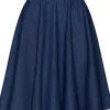 Succubus Clothing Suzy Denim 50's Swing Skirt Navy
