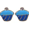 Succubus Crystal Cupcake Earrings Navy