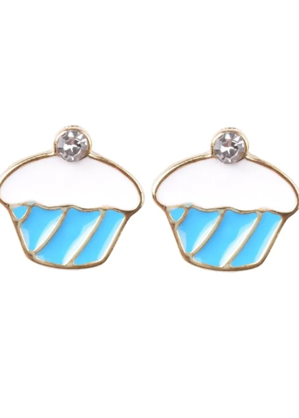 Succubus Crystal Cupcake Oorbellen Licht Blauw