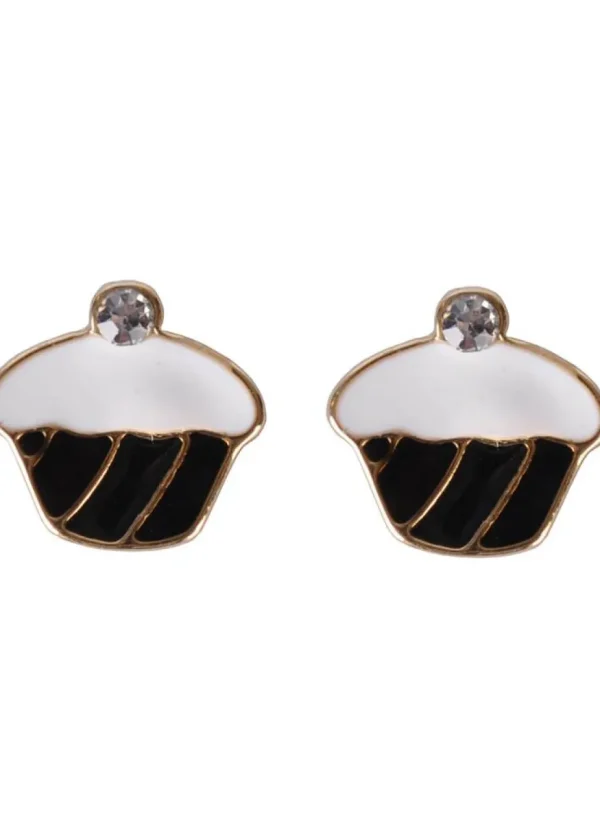 Succubus Crystal Cupcake Earrings Black