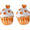 Succubus Cupcake Glossy Earrings Orange