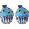 Succubus Cupcake Glossy Earrings Navy