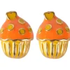 Succubus Cupcake Glossy Earrings Yellow