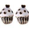 Succubus Cupcake Glossy Earrings Black