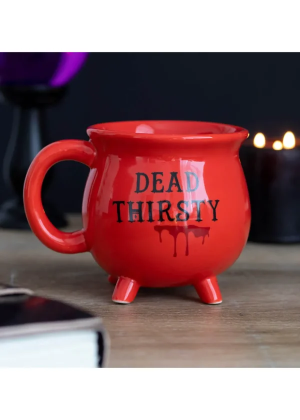 Succubus Dead Thirsty Cauldron Mug Red