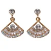 Succubus Diamond Fan 40's Earrings Gold