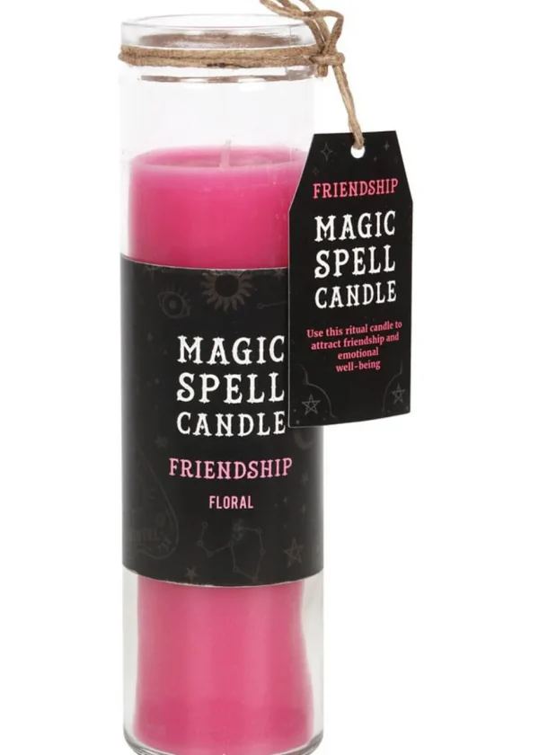Succubus Friendship Spell Candle in Glass Flowers