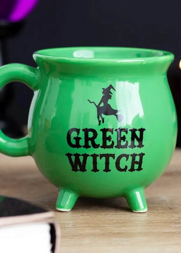 Succubus Green Witch Cauldron Mug Green