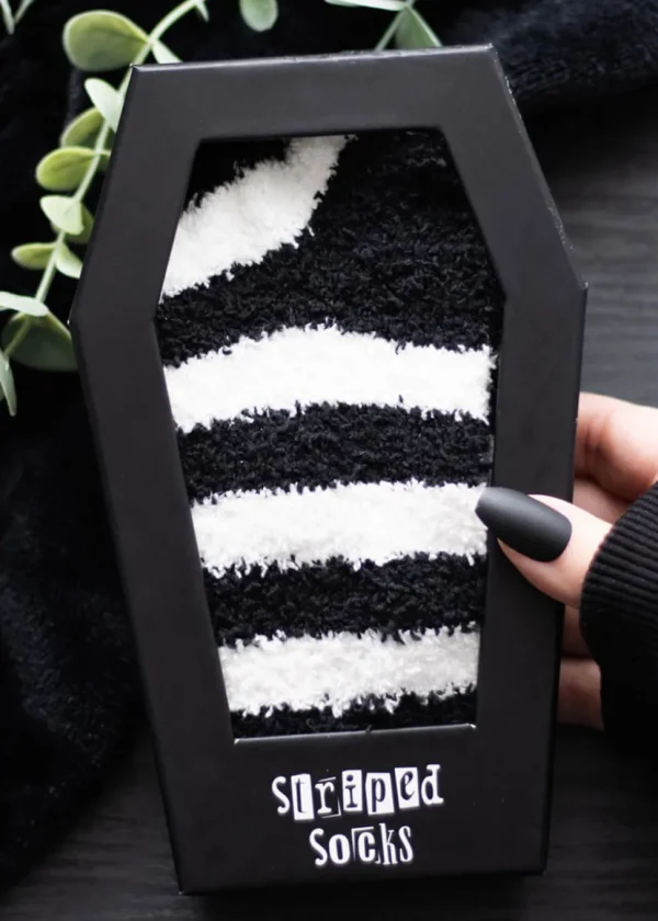 Succubus Home Coffin Giftbox Socks Black White