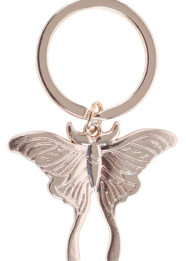 Succubus Home Light Luna Moth Keychain Gold