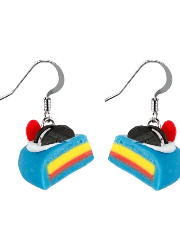 Succubus Jewels Piece of Cake Drop Earrings Blue